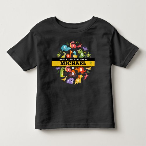 Personalized Dinosaur Birthday T_Shirt
