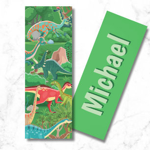 Personalized Dinosaur Bookmark