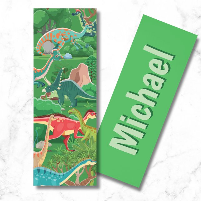 Personalized Dinosaur Bookmark (Creator Uploaded)