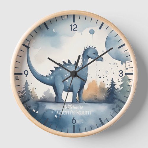 Personalized Dinosaur Clock