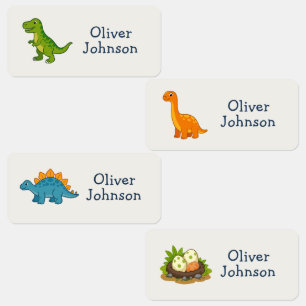 Personalized Dinosaur Clothing Kids Name School Kids' Labels