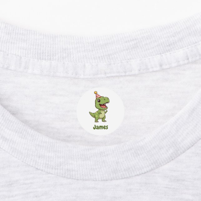 Personalized Dinosaur Clothing Label for Kids (Affixed)