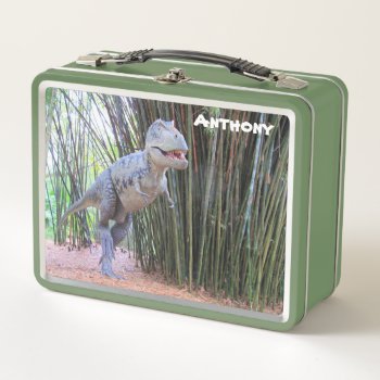 Personalized Dinosaur - Daspletosaur  Metal Lunch Box by CatsEyeViewGifts at Zazzle