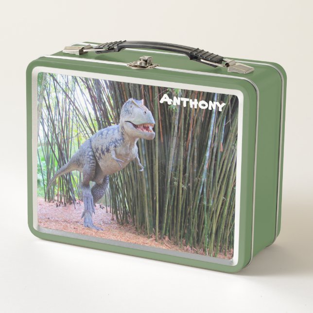 Personalized Dinosaur - Daspletosaur  Metal Lunch Box (Front)