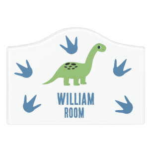 Personalized dinosaur for kid's door sign