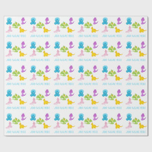 Personalized Dinosaur Friends Wrapping Paper
