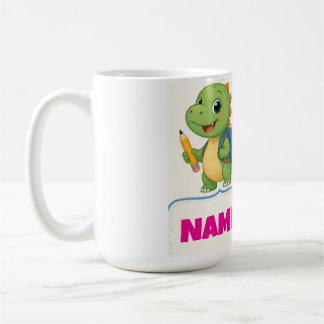 Personalized Dinosaur Kids Back to School Bottle Coffee Mug