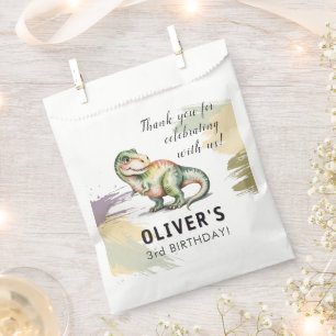 Personalized Dinosaur Kids Birthday Party Favor Bag