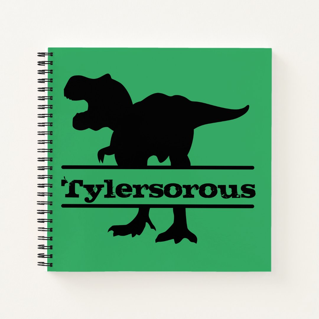 Personalized Dinosaur Kids Name Notebook 