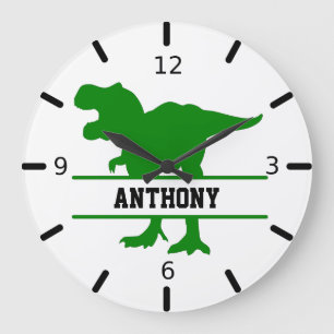 Personalized Dinosaur Large Clock