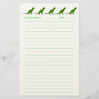 Personalized Dinosaur Lined Stationery for Kids