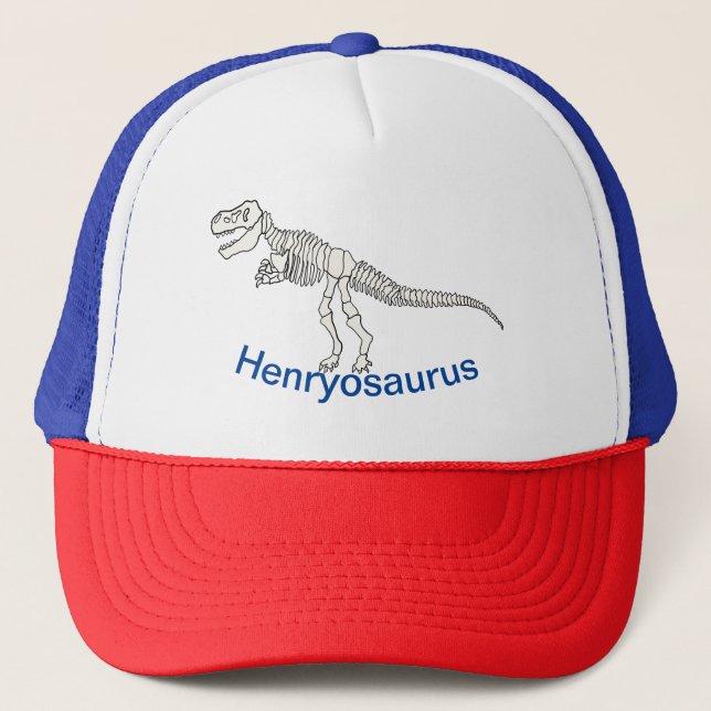 Personalized Dinosaur Name Trucker Hat (Front)