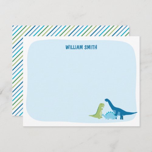 Personalized Dinosaur  Note Card