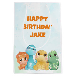 Personalized Dinosaur Party Gift Bag