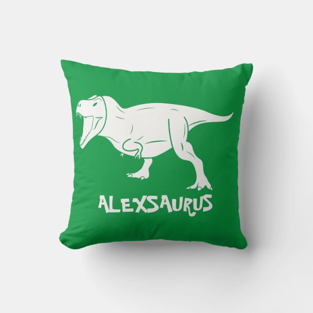 Personalized Dinosaur Pillow, Gift for Kids,  Thro Throw Pillow (Front)