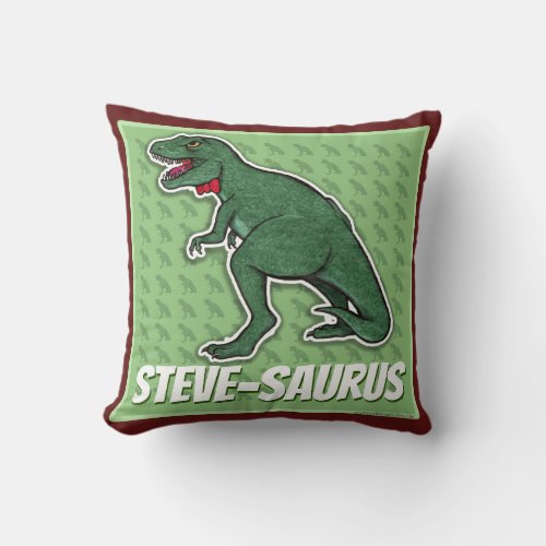 personalized dinosaur pillow _ green t_rex
