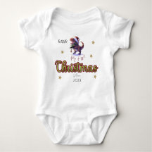 Personalized Dinosaur Rawr Babies First Christmas