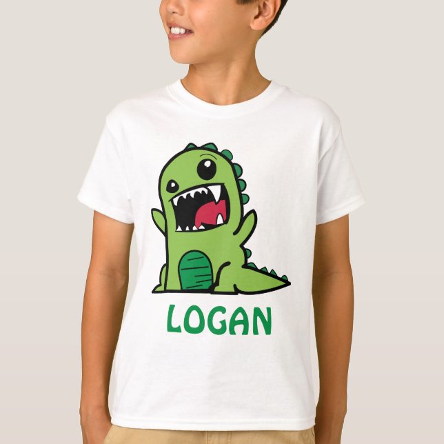 Personalized Dinosaur Roar with name T-Shirt (Front)