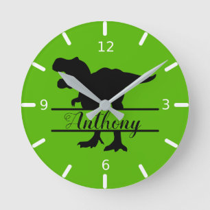 Personalized Dinosaur Square Wall Clock