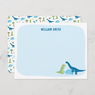 Personalized Dinosaur Thank You Card