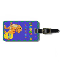 Personalized Dinosaur Themed Luggage Tag