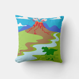 Personalized Dinosaur Throw Pillow