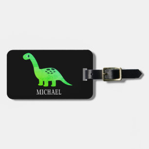 Personalized dinosaur travel luggage tag
