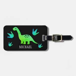 Personalized dinosaur travel luggage tag