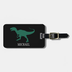 Personalized dinosaur travel  luggage tag
