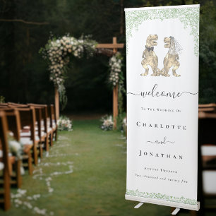 Personalized Dinosaur Wedding Welcome Sign