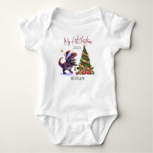 Personalized Dinosaur Xmas Babies First Christmas