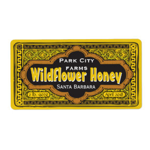 Personalized Dirigible Honey Jar Label