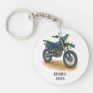 Personalized Dirt Bike Christmas Motorcycle Boys Keychain