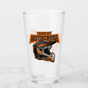 Personalized Dirt Bike Motocross Racing  Glass