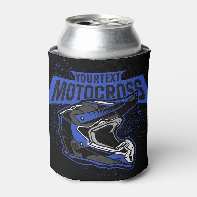 Personalized Dirt Bike Motocross Racing Helmet   Can Cooler (Can Front)