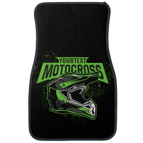 Personalized Dirt Bike Motocross Racing Helmet   Car Floor Mat