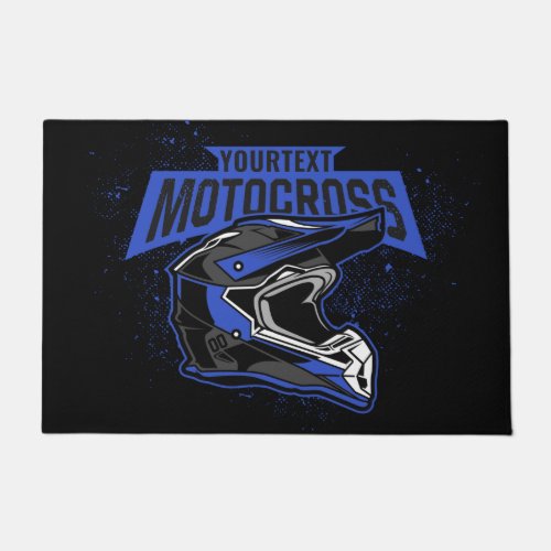 Personalized Dirt Bike Motocross Racing Helmet Doormat