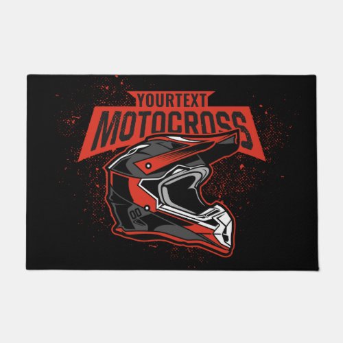 Personalized Dirt Bike Motocross Racing Helmet     Doormat