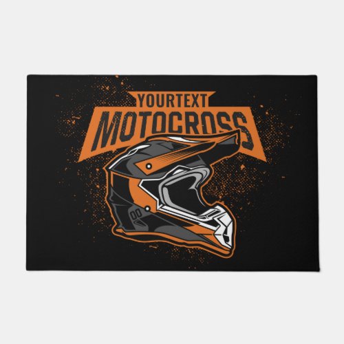 Personalized Dirt Bike Motocross Racing Helmet   Doormat