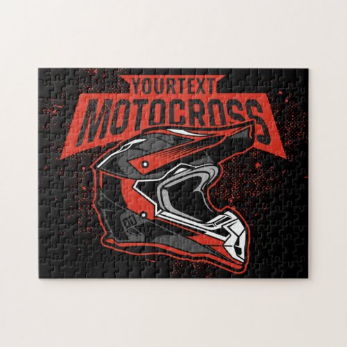 Personalized Dirt Bike Motocross Racing Helmet  Jigsaw Puzzle