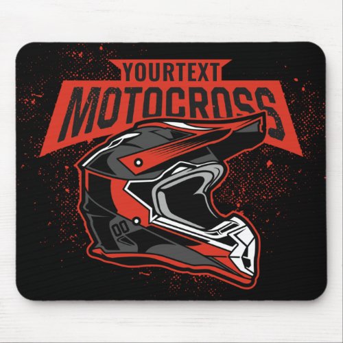 Personalized Dirt Bike Motocross Racing Helmet   Mouse Pad