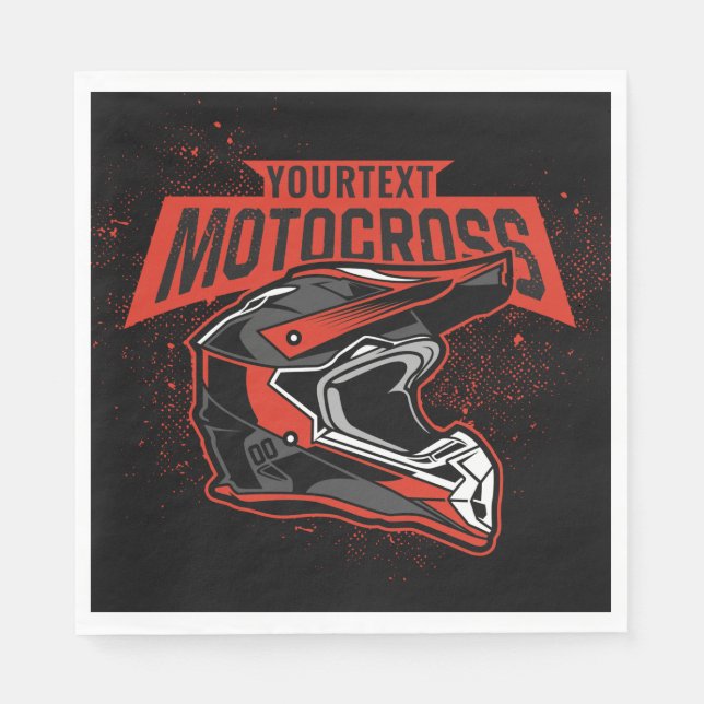 Personalized Dirt Bike Motocross Racing Helmet     Napkins (Front)
