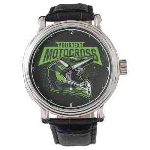 Personalized Dirt Bike Motocross Racing Helmet Watch