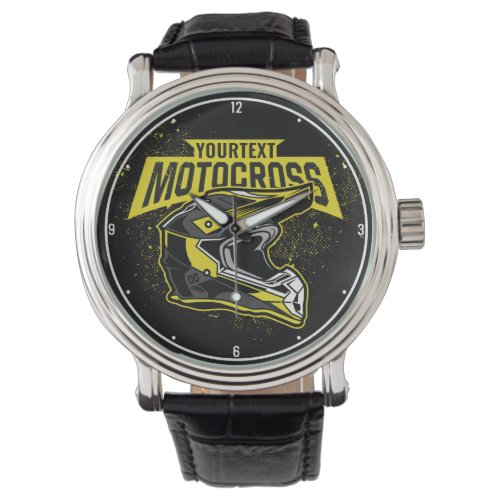 Personalized Dirt Bike Motocross Racing Helmet  Watch