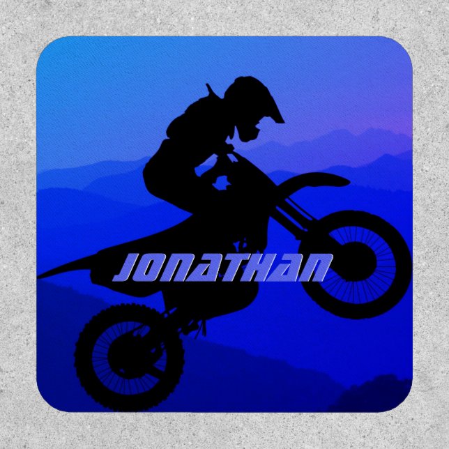 Personalized Dirt Bike Night Ride Motocross Patch (Front)