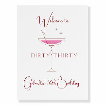 Personalized Dirty 30 Welcome Poster