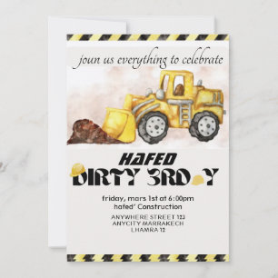 Personalized Dirty 3rd-Y Third Birthday Invitation
