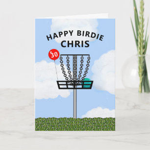 Personalized Disc Golf Birthday Card