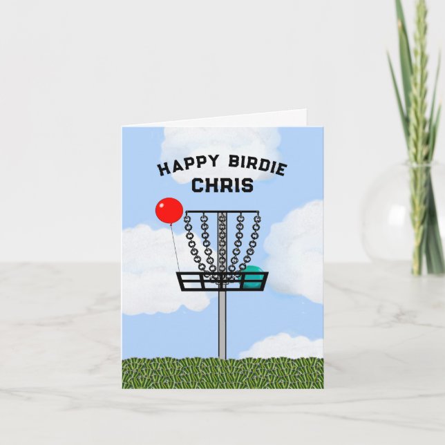 Personalized Disc Golf Birthday Card (Front)
