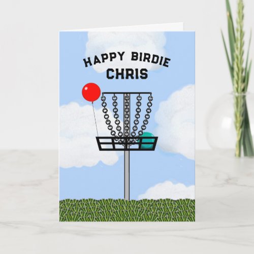 Personalized Disc Golf Birthday Card